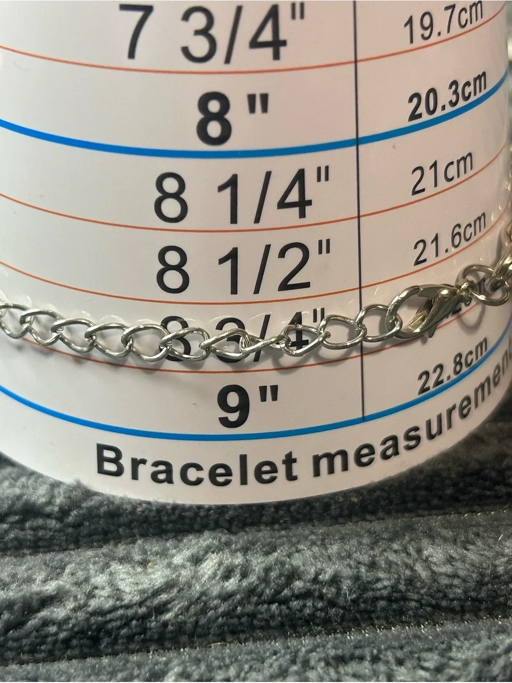 Silver Tone Chain Link Charm Bracelet